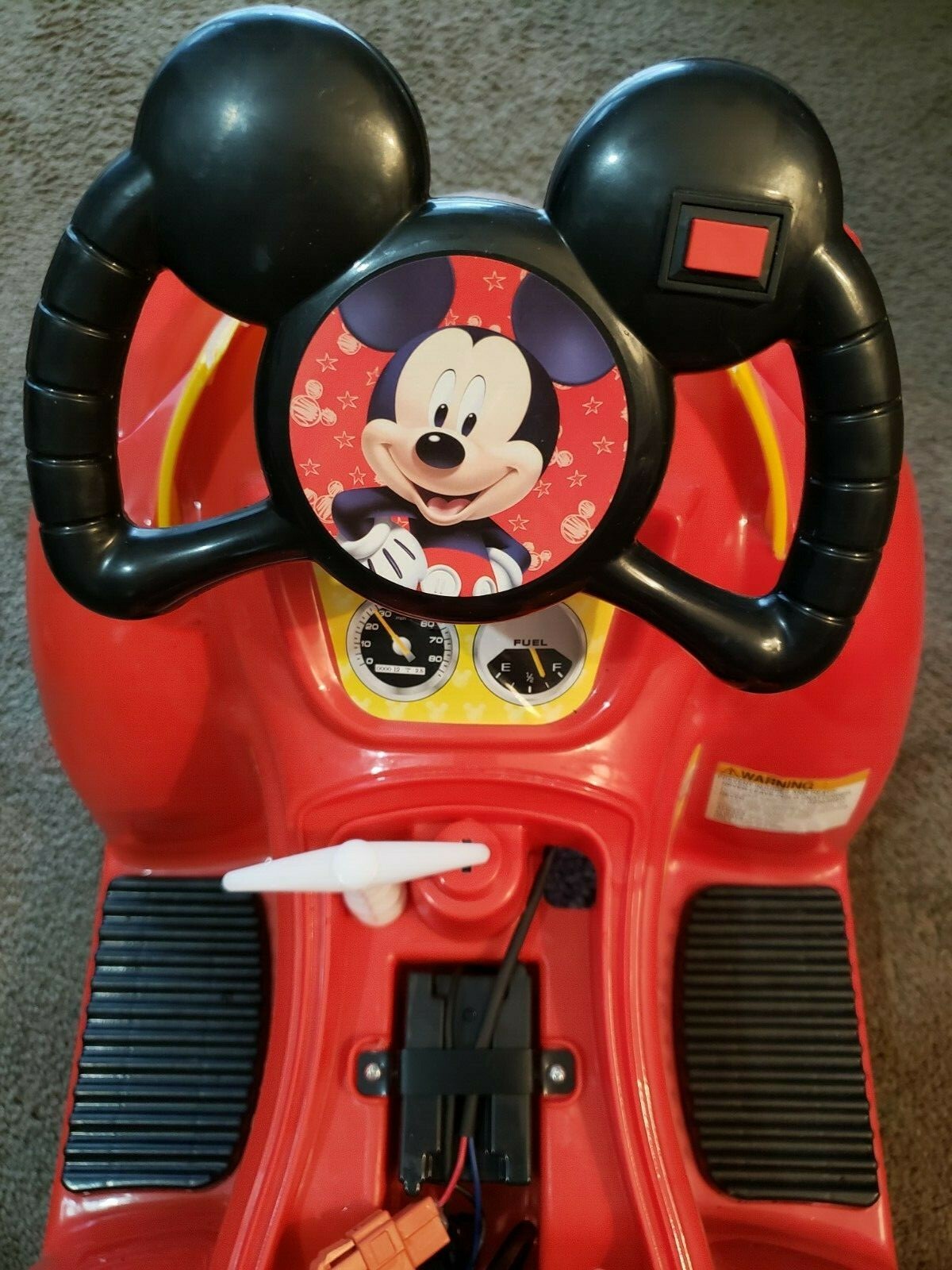 Disney Mickey Mouse Hot Rod Toddler Ride-On Toy by Kid Trax 6V Battery Powered..