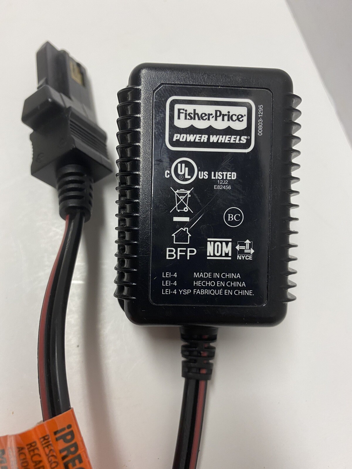Fisher Price Power Wheels 00801-1778 12V Battery Charger Authentic Original OEM