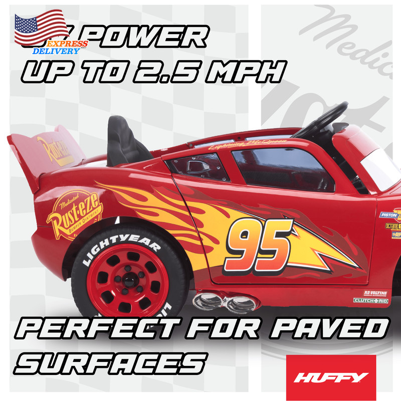 6V Disney Pixar Lightning Mcqueen Ride-On Toy Kids Ages 3-7 Red FREE SHIPPING US
