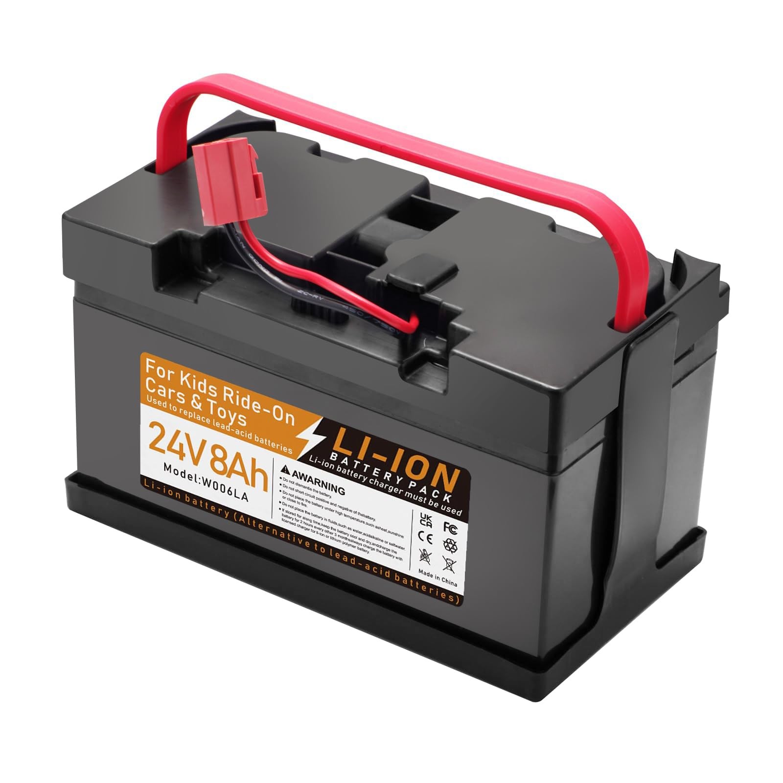 Tnvodejo 24V Lithium Battery 8Ah for Huffy Torex UTVs & Ride-On Cars – New!