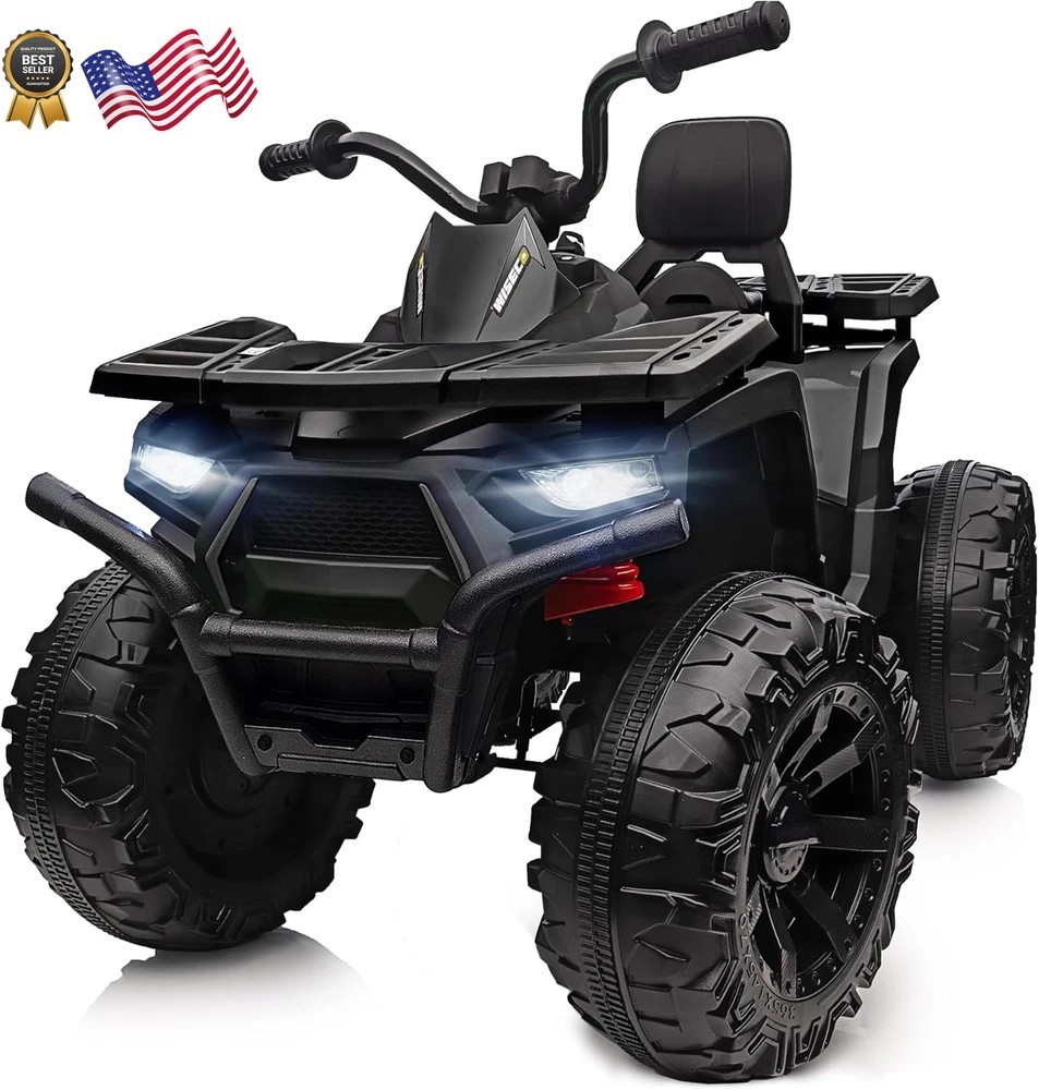 Kids ATV 4 Wheeler 24V Ride on Toys Car for Big Kids with 400W Motor 2 Black