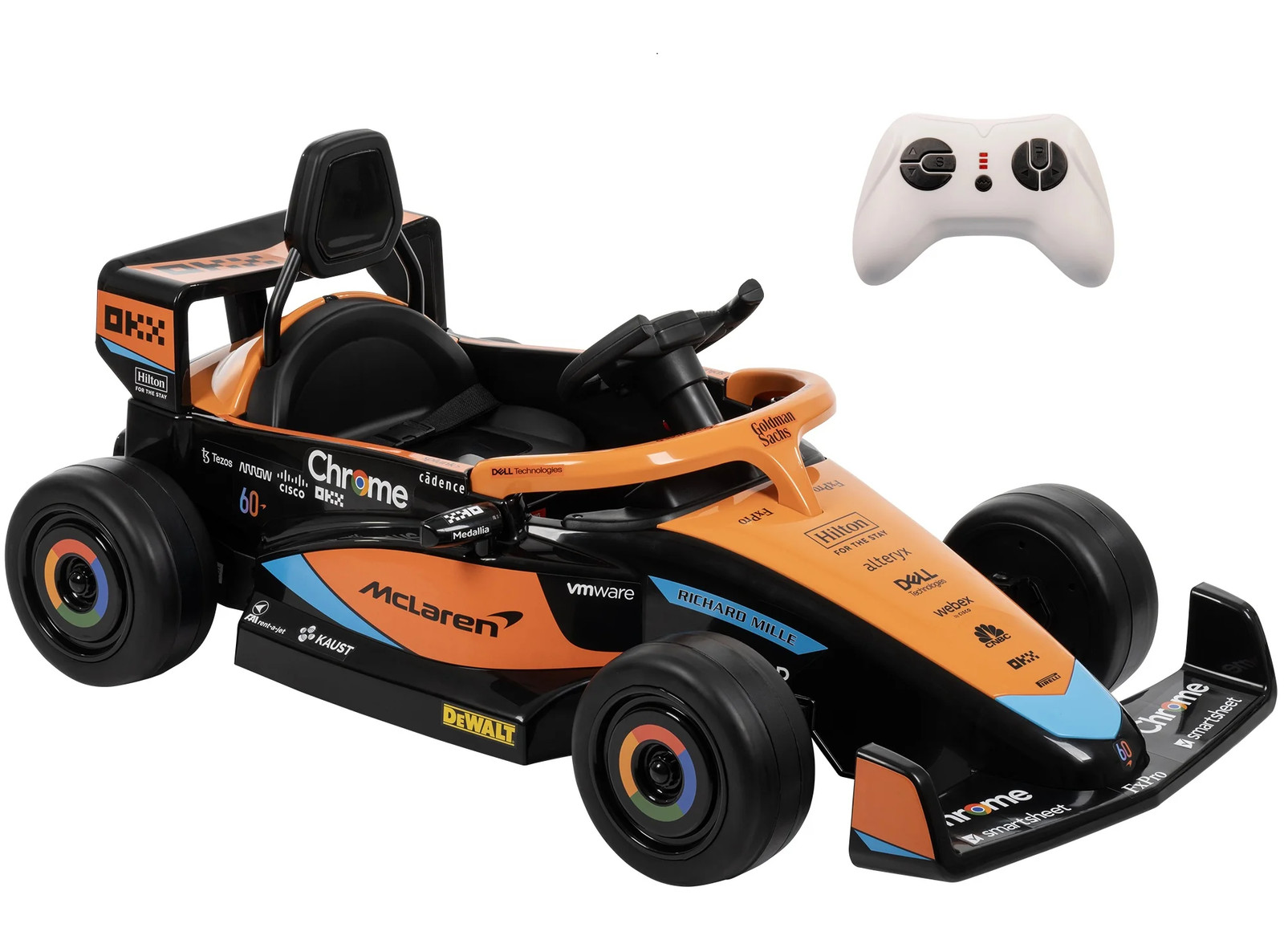 Ride-On Car 12V McLaren F1 Kids Remote Control Ages 3-5 Orange Huffy