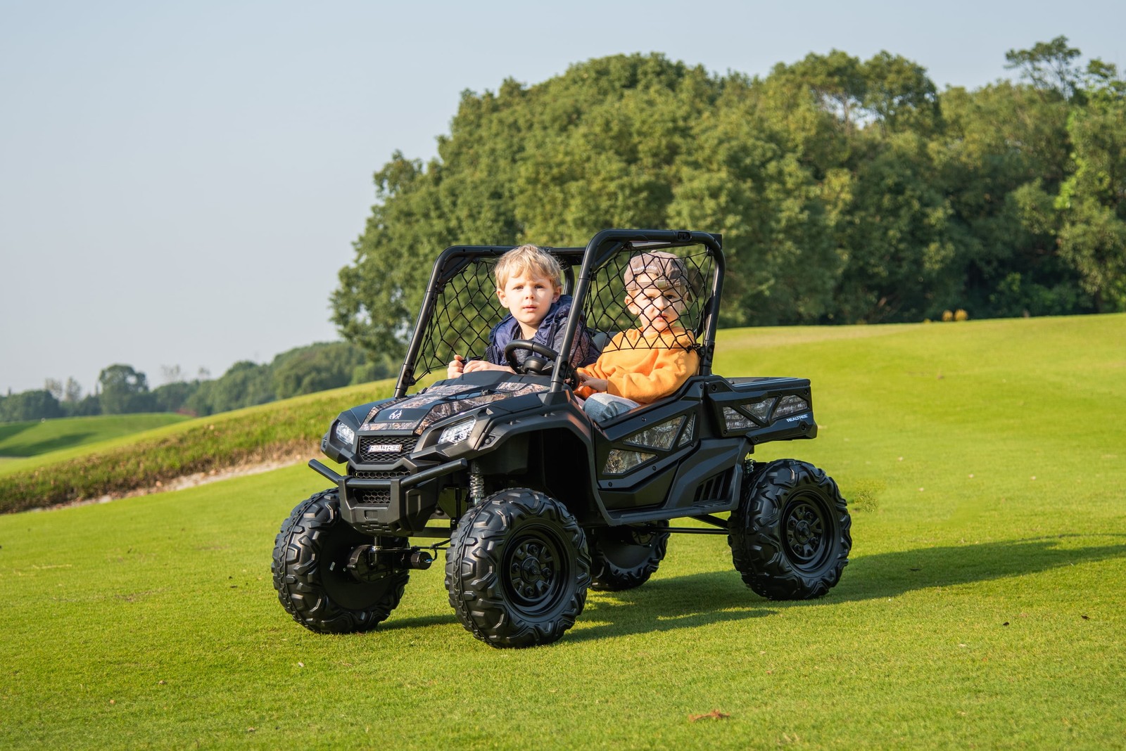 24V Realtree Camo UTV Battery-Operated Ride On Toy Remote Age 3+ Realistic