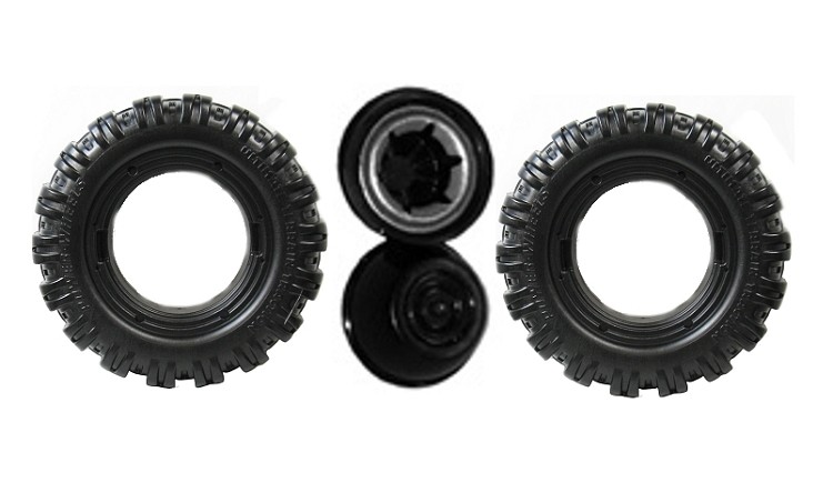 Power Wheels J4394 Blue Jeep Hurricane Replacement Wheel- 2 Pack
