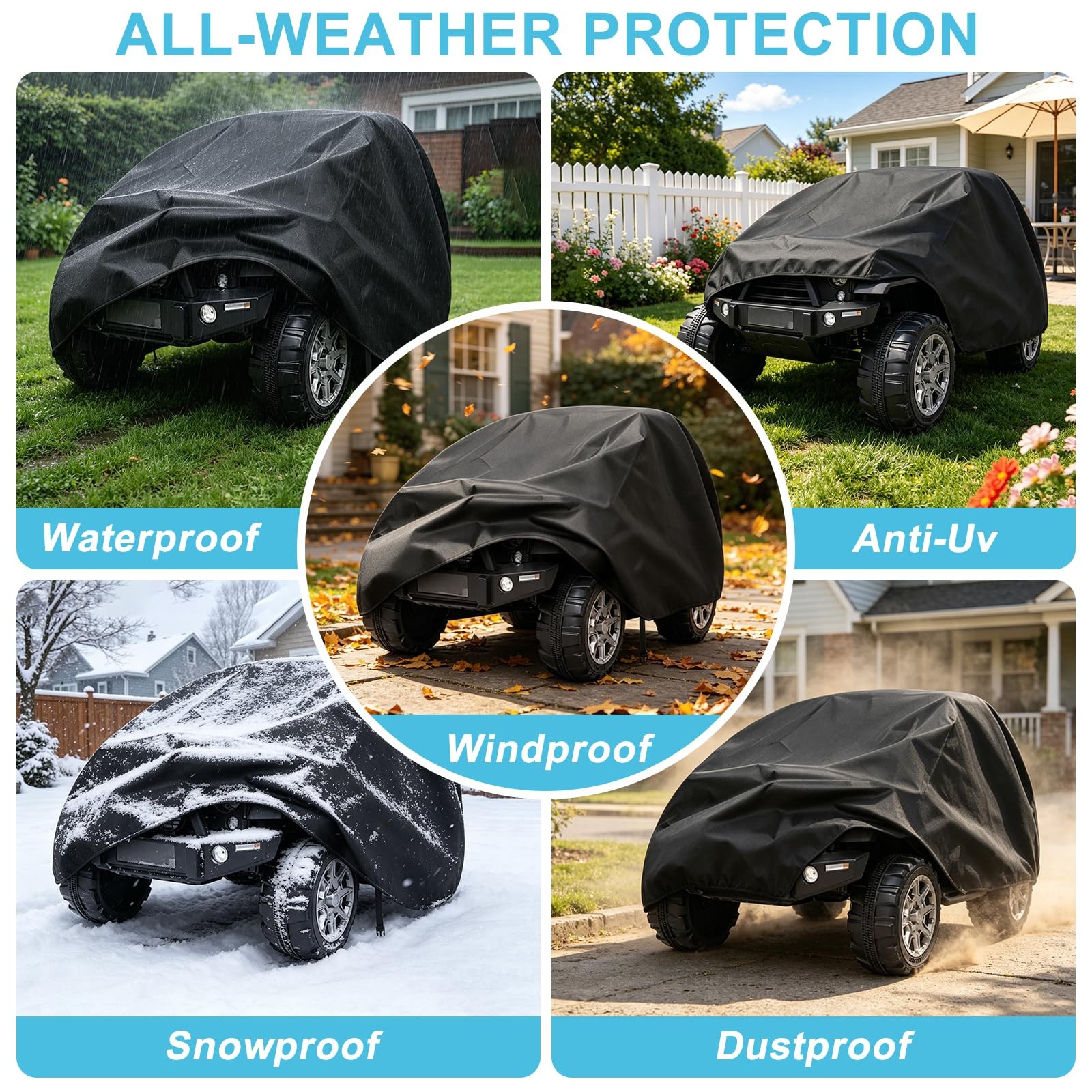 Kids Ride-On Toy Car Cover, Outdoor Wrapper Resistant Protection for Electric…