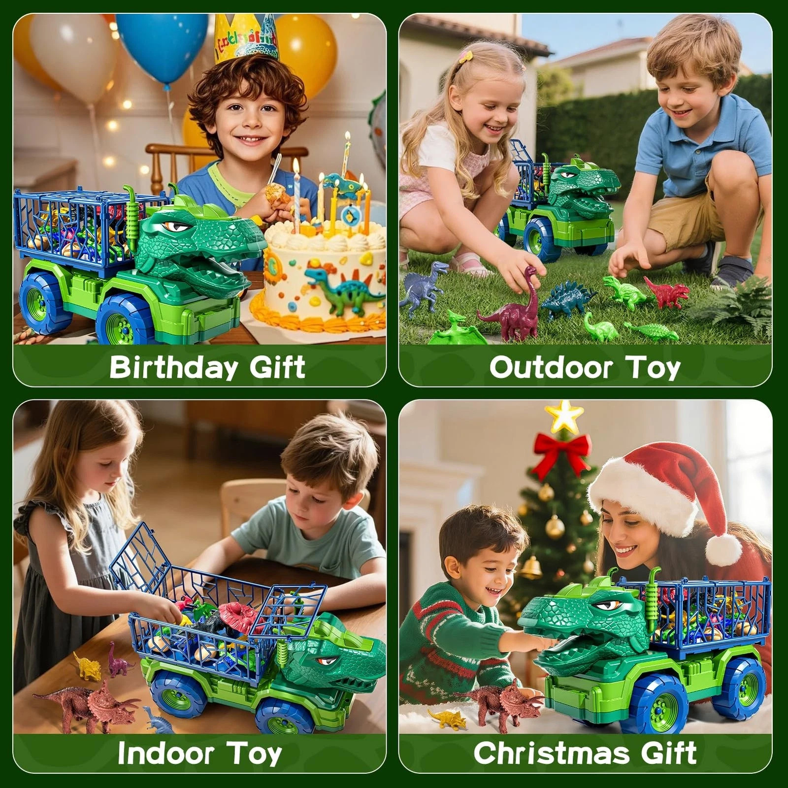 22 in 1 Toddler T-rex Dinosaur Truck Toy Set for Kids Boys 3-5 5-7,…