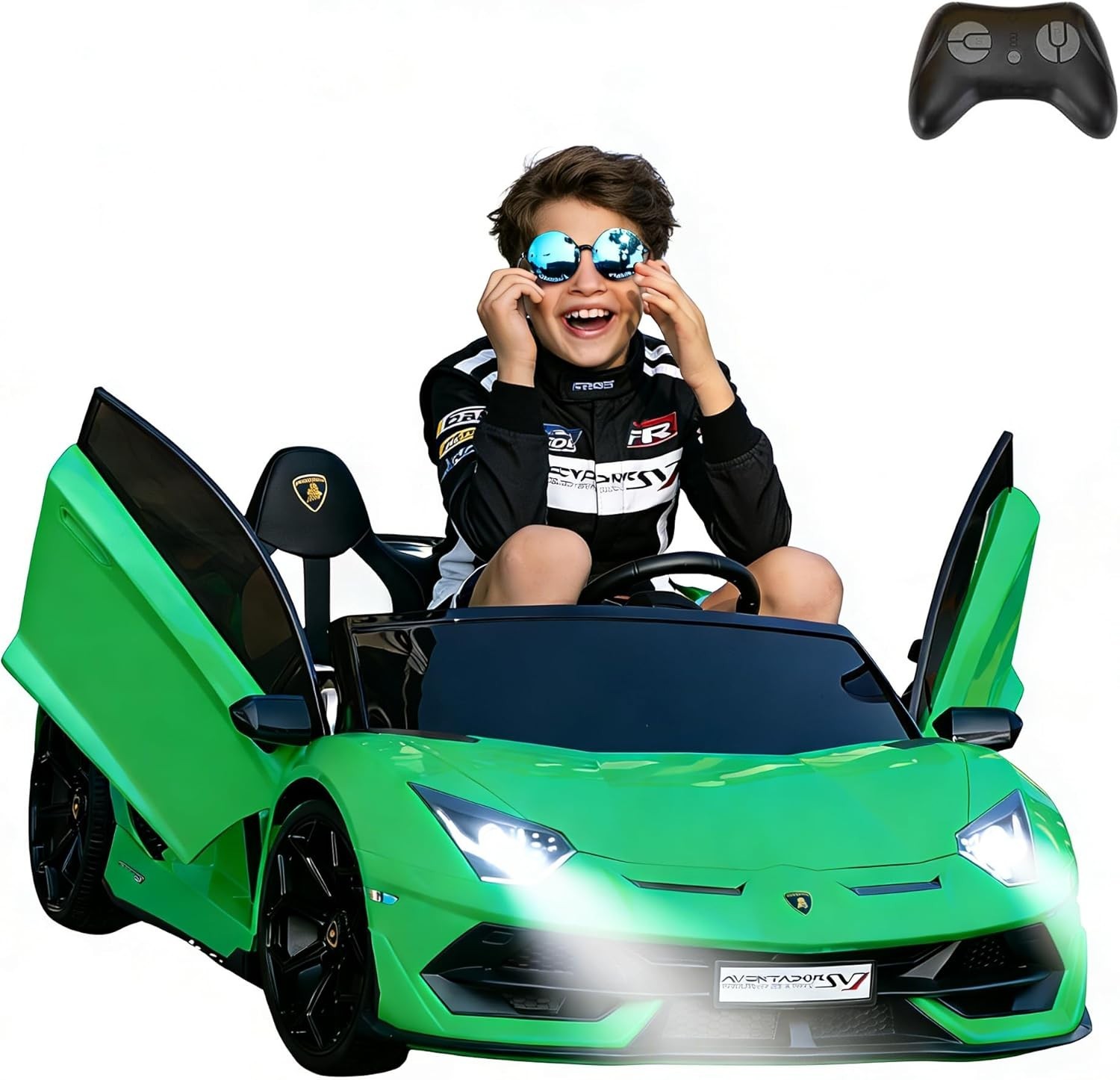 24V Kids Ride On Drift Car 2-Seater High Speed 13km/h Lamborghini w/Remote