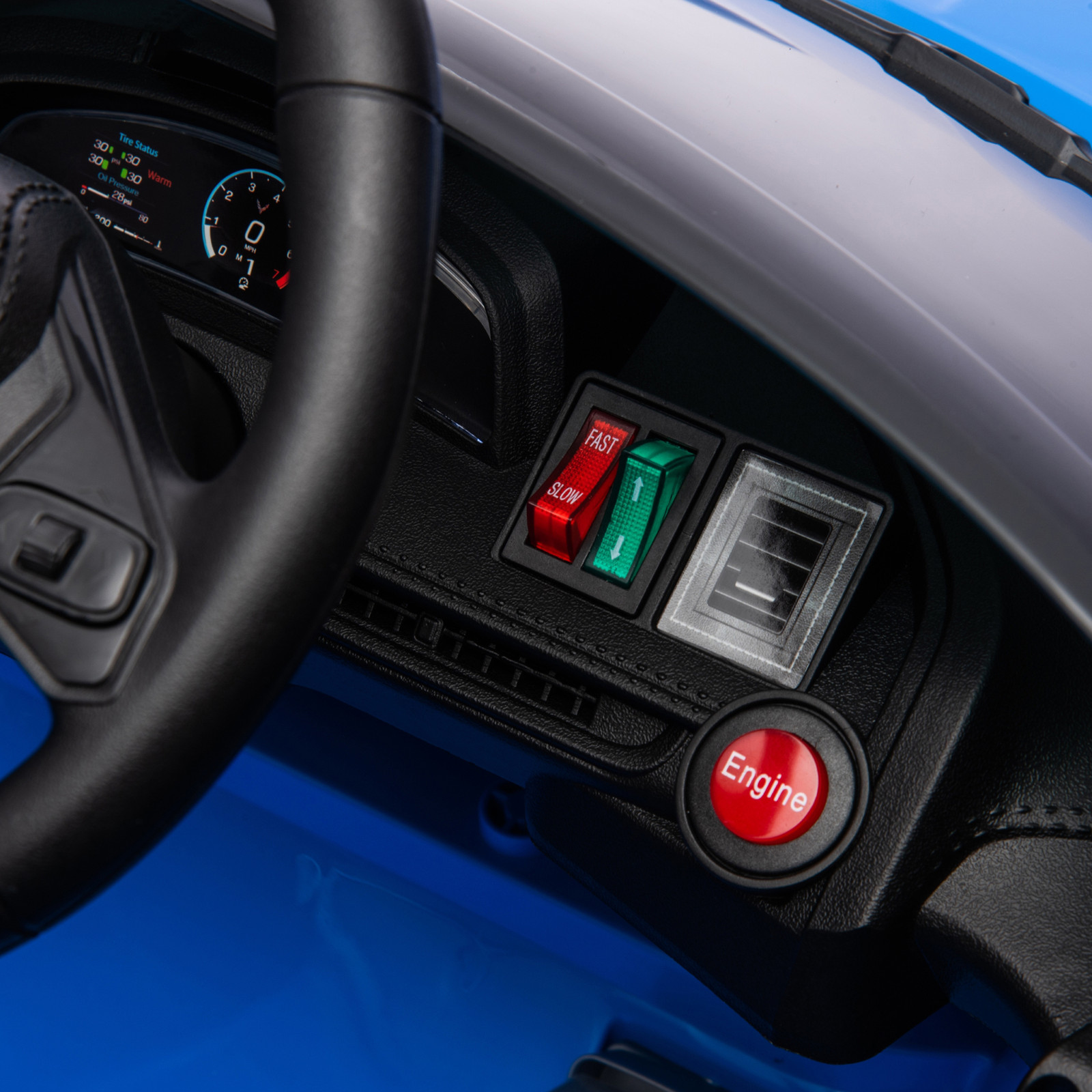 12V Chevrolet Corvette C8 Kids Ride On Car Electric Toy Luxury Sports Blue RC
