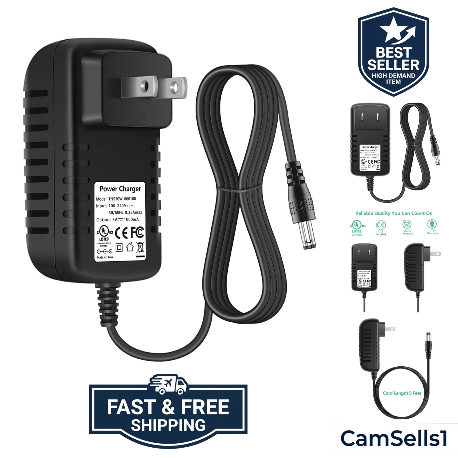 6V Kids Ride On Car Charger, 6 Volt Battery Charger for Kid Trax Toddler Quad…