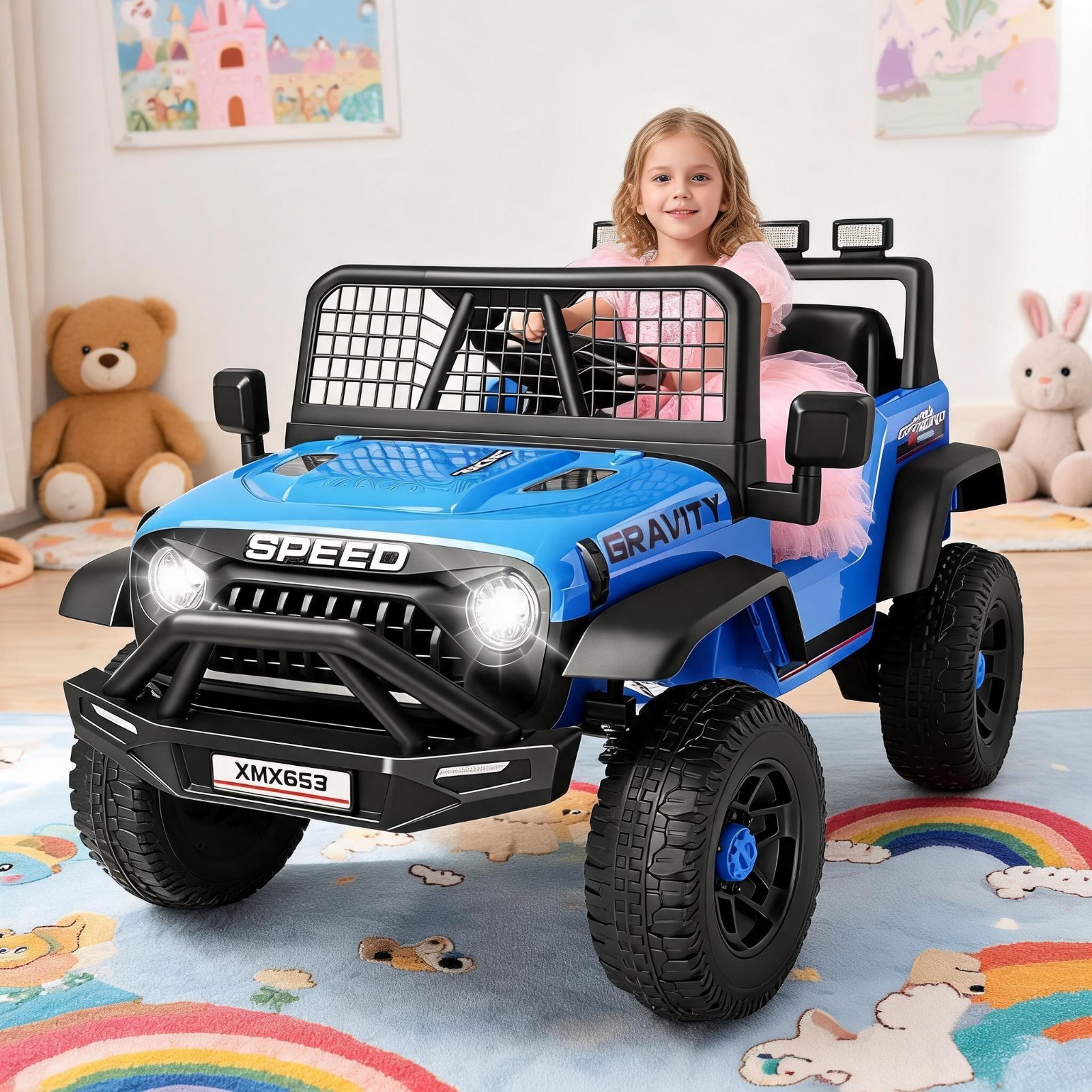 24V Kids Ride on Toy Electric Car Battery Power Wheel Truck w/Remote Control LED