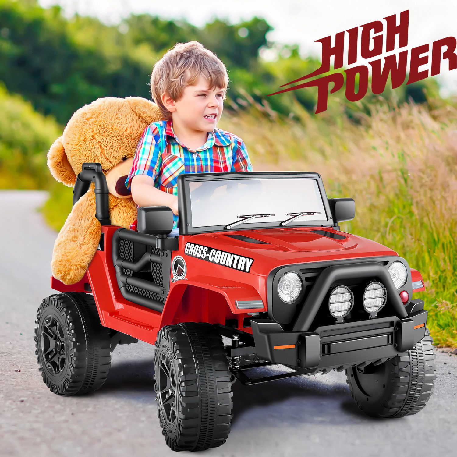 12/24V Large Ride On Truck Kids Electric Car+Parental Remote Control Xmas Gift