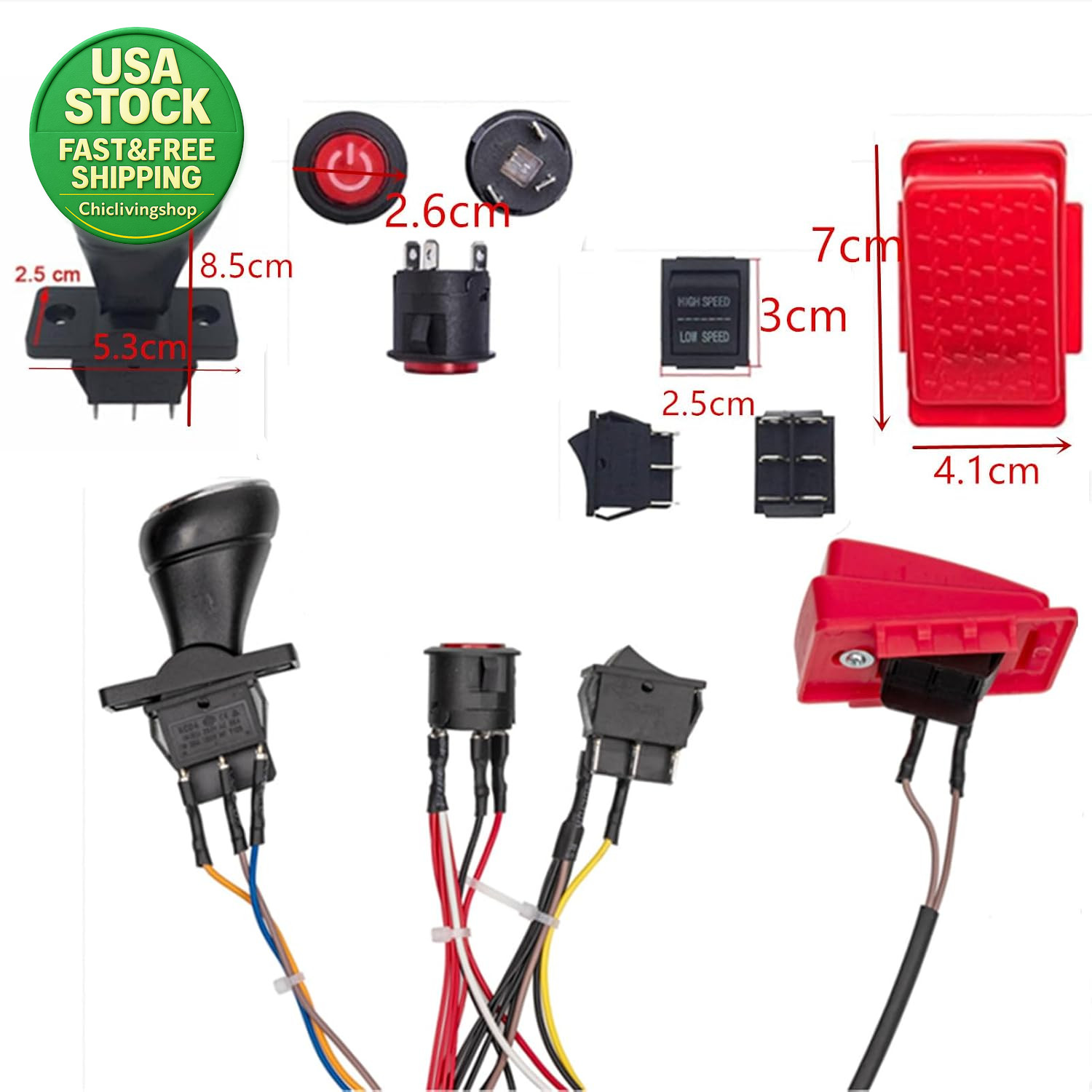 24 Volt Wire Harness Conversion Kit for Kids Ride on Toys Power Wheels DIY