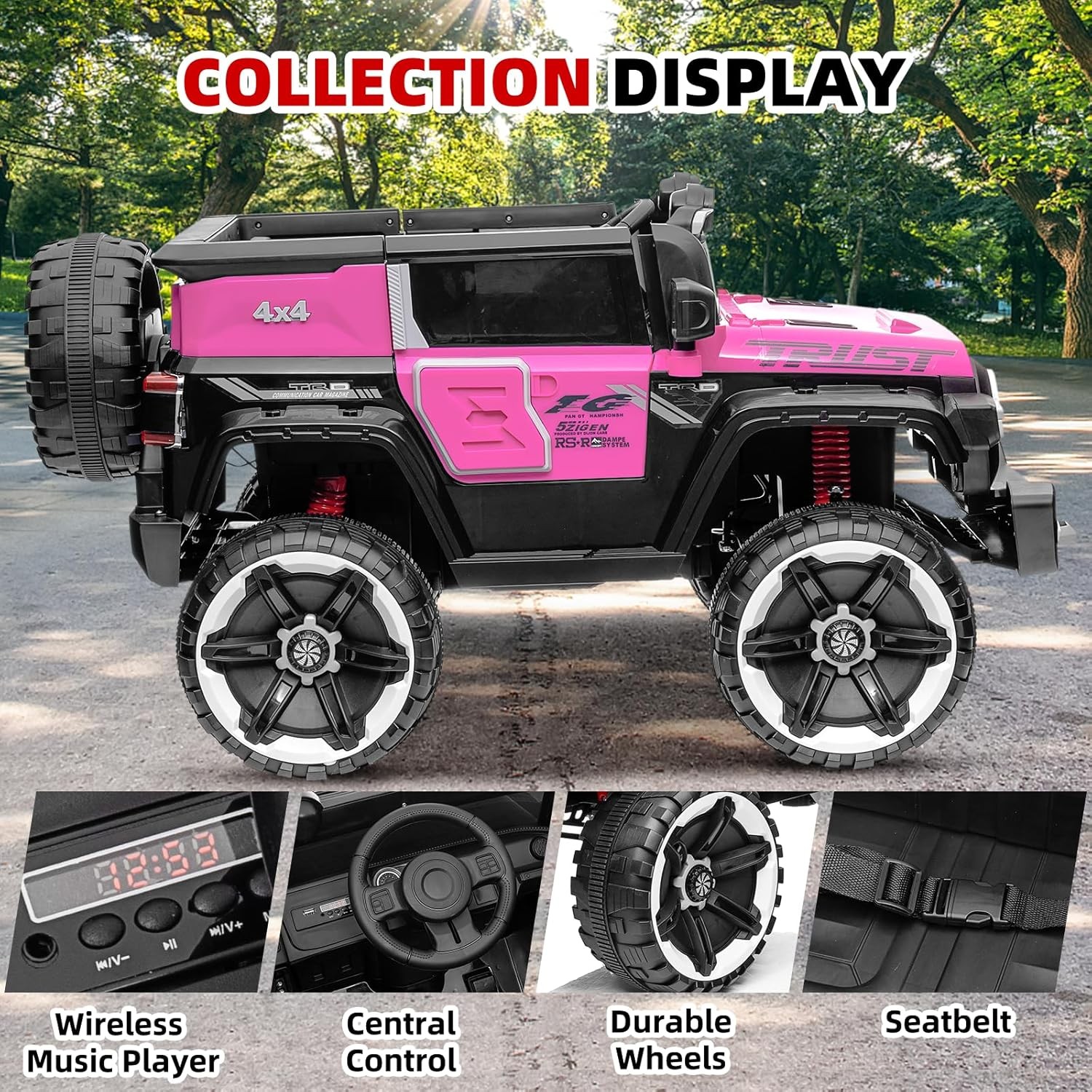 12V Kids Electric Ride on ATV Truck,Single Seat Truck for Boys & Girls Ages 3-7