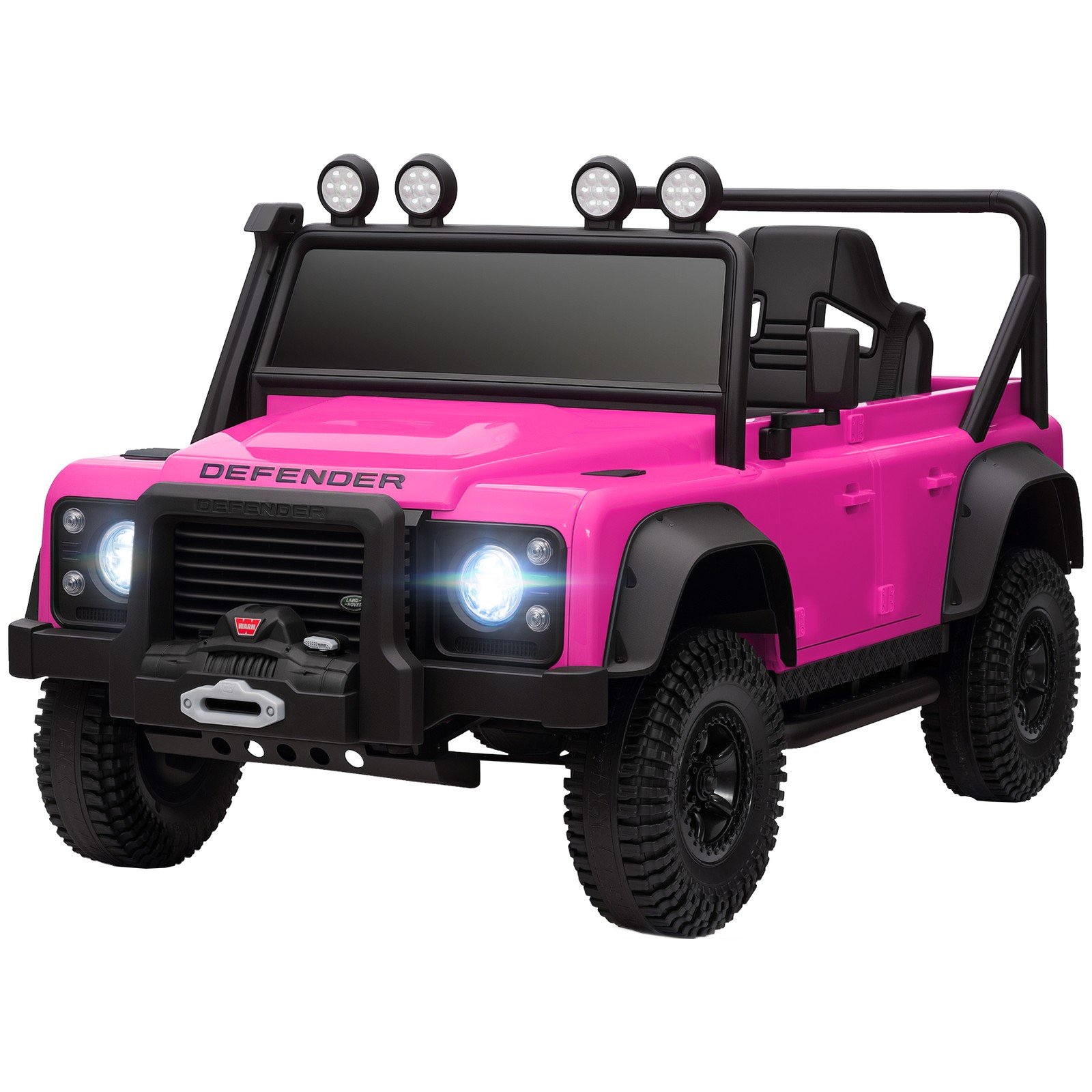 Kids Electric Car, Land Rover Licensed Off-Road Ride On Car, Pink
