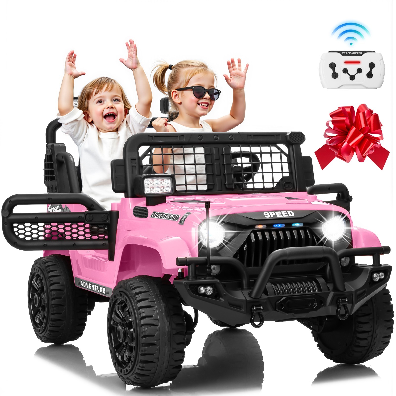 24V 4WD 2-Seater Ride On Truck 800W 9AH RC Bluetooth 3-Speed 4-Wheel Suspension