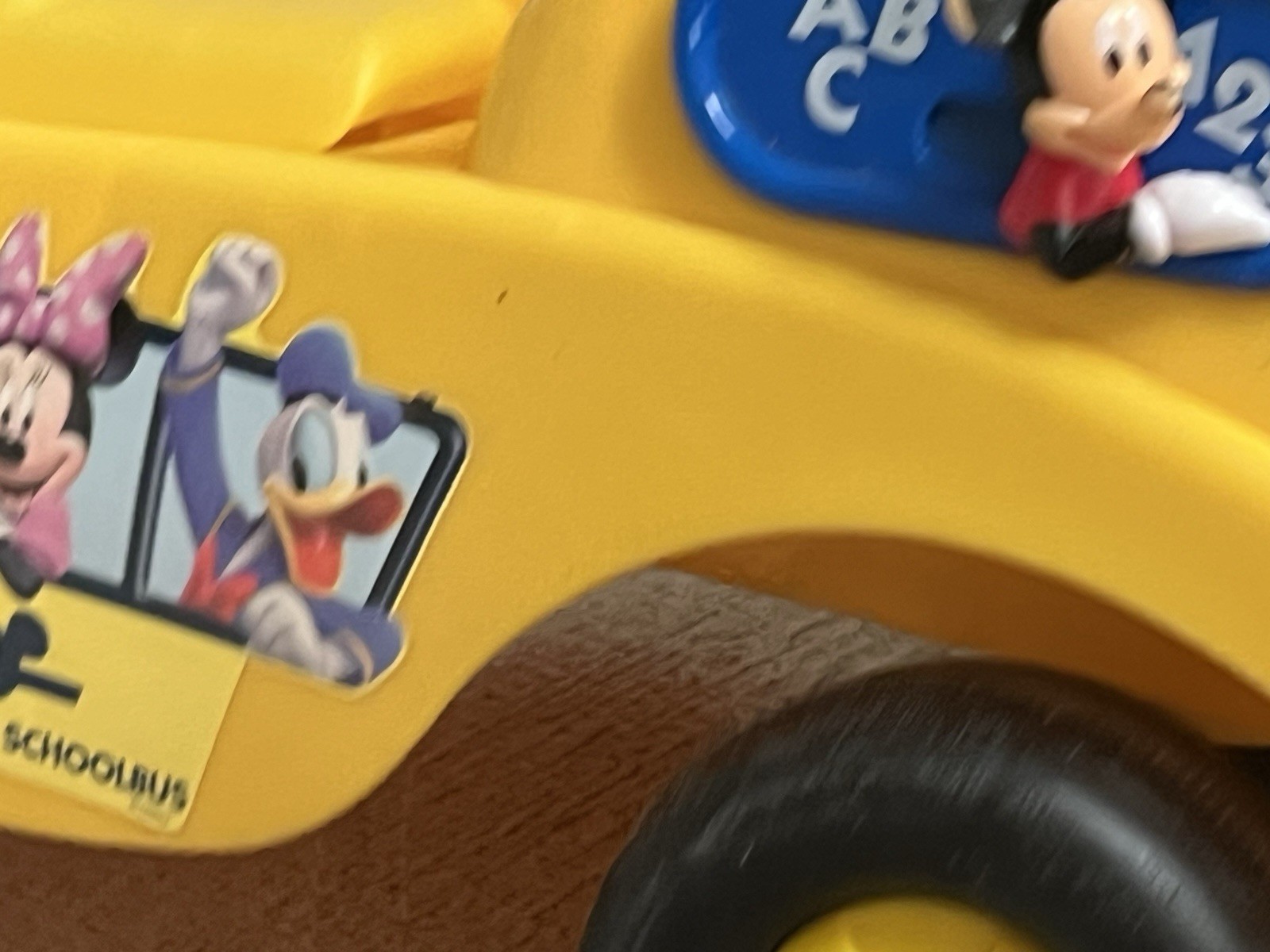 Vintage Kiddie land Disney Mickey Mouse Activity Bus Ride On Or Walker
