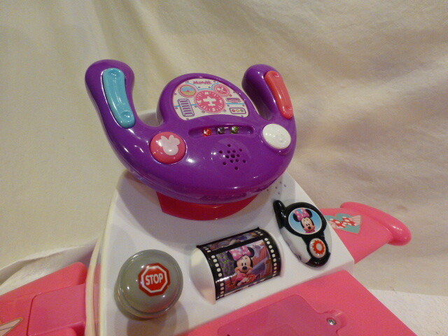 Minnie Mouse Airplane Ride On Toy for Toddler with Sounds and Lights Kiddieland