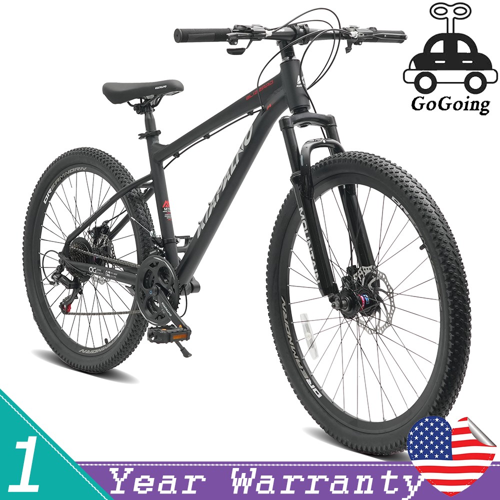 26in Mountain Bike w/ Disc Brakes 21-Speed Bicycle for Trail Riding & Touring