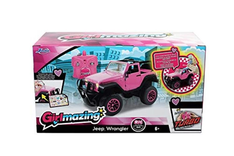 Girlmazing 1:16 Jeep Wrangler RC Radio Control Cars, Toys for Kids (Pink)