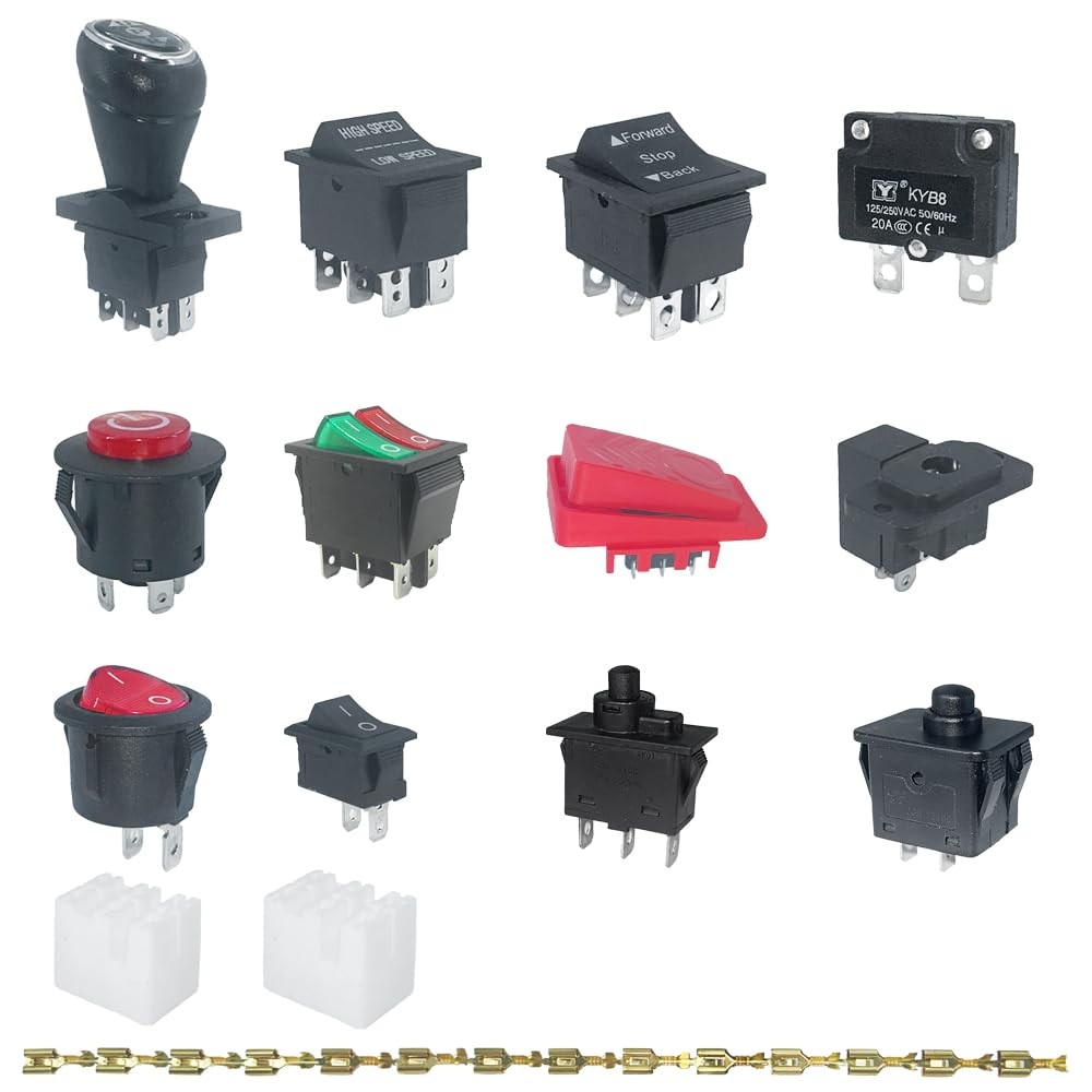 14PCS Set of Switch Kit for Power Wheels Kid’s Ride on Toys Replacement Black