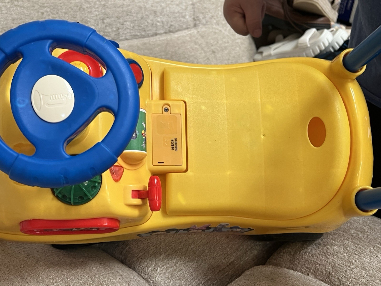 Vintage Kiddie land Disney Mickey Mouse Activity Bus Ride On Or Walker