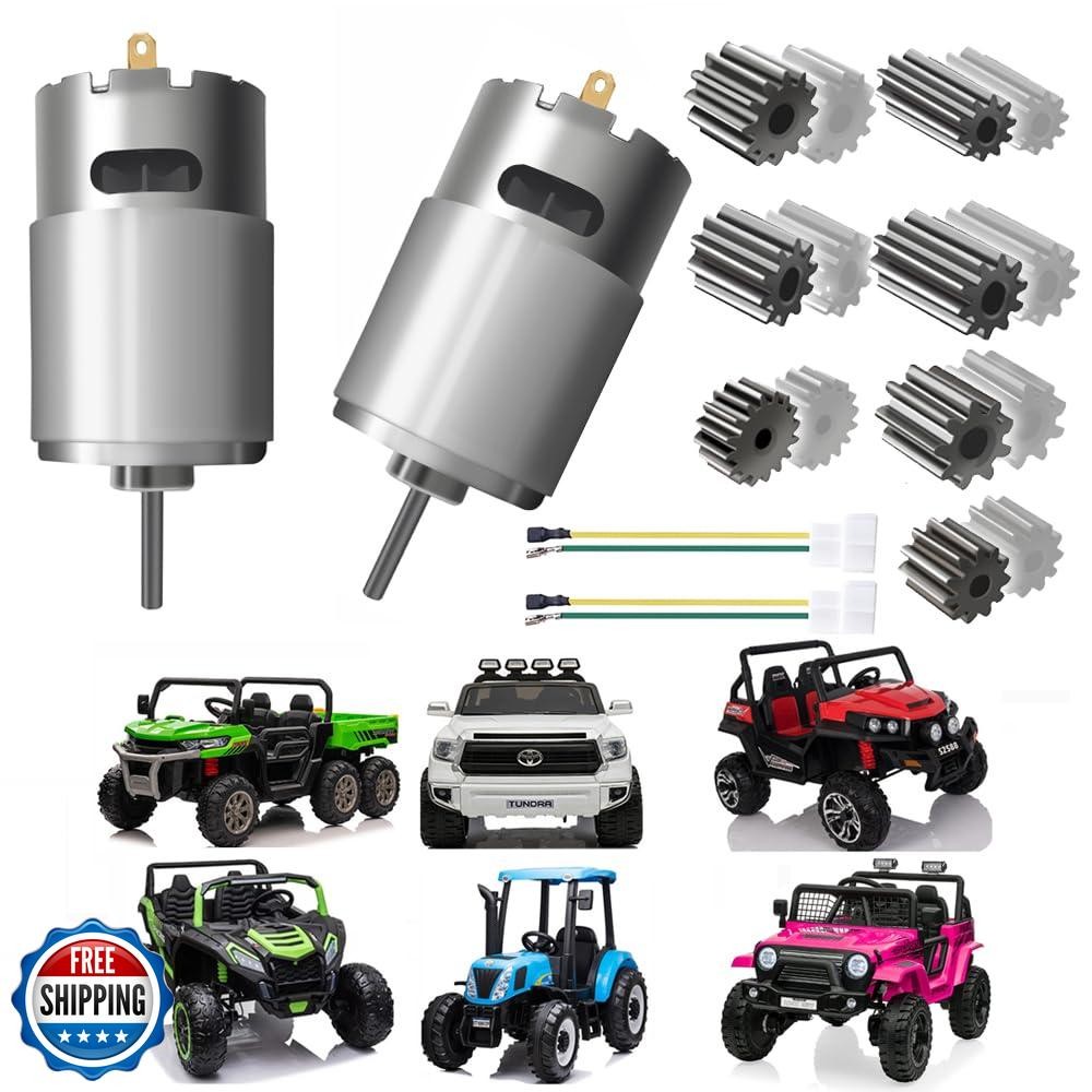 JRRXM Pair of 12V 18V 20V 24V Fast Drive Motor High Speed Engine for Kid’s Po