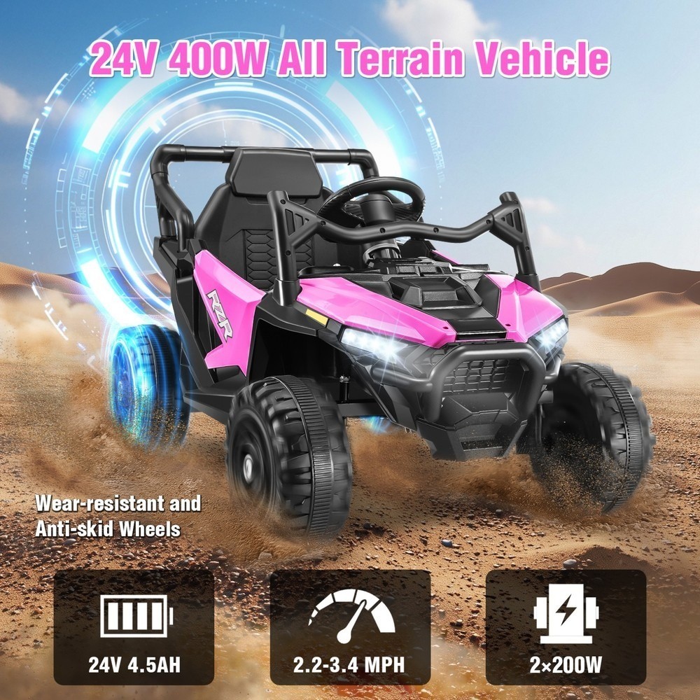 24V Kids Car Ride on Toy 2*200W Motors Electric Battery Power Wheels with Remote