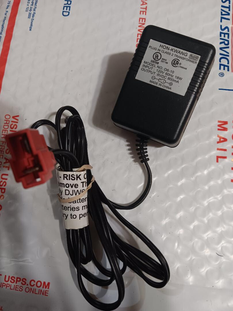 6V .8Amp Kids Ride On Power Wheels for Lead Batteries any type “T” PLUG