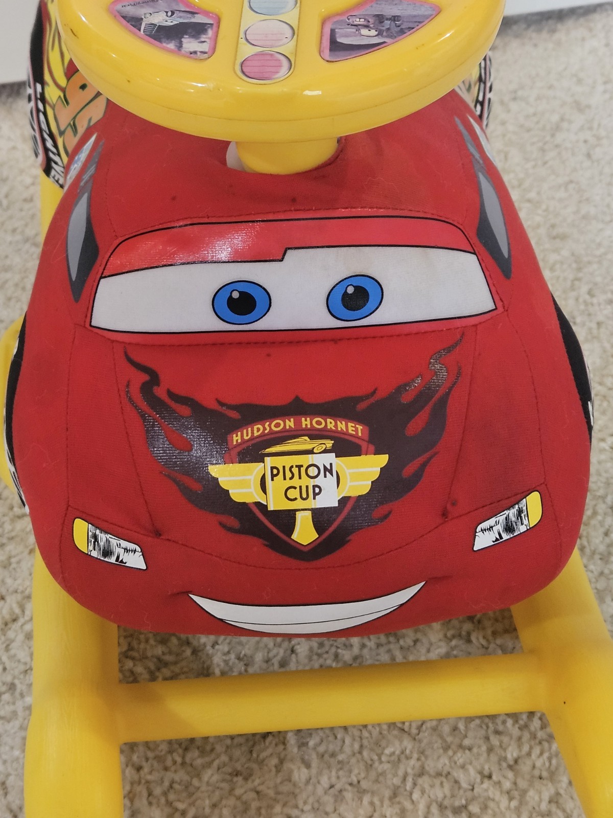Disney Cars 2 Lightning McQueen Kiddieland Toys Infant Toddler Rocker ride on