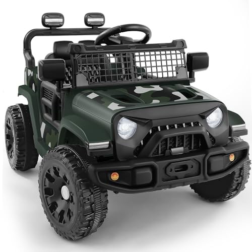 Ride On Car, Bluetooth Ride on Toys for Toddlers, 12V Kids Battery Green