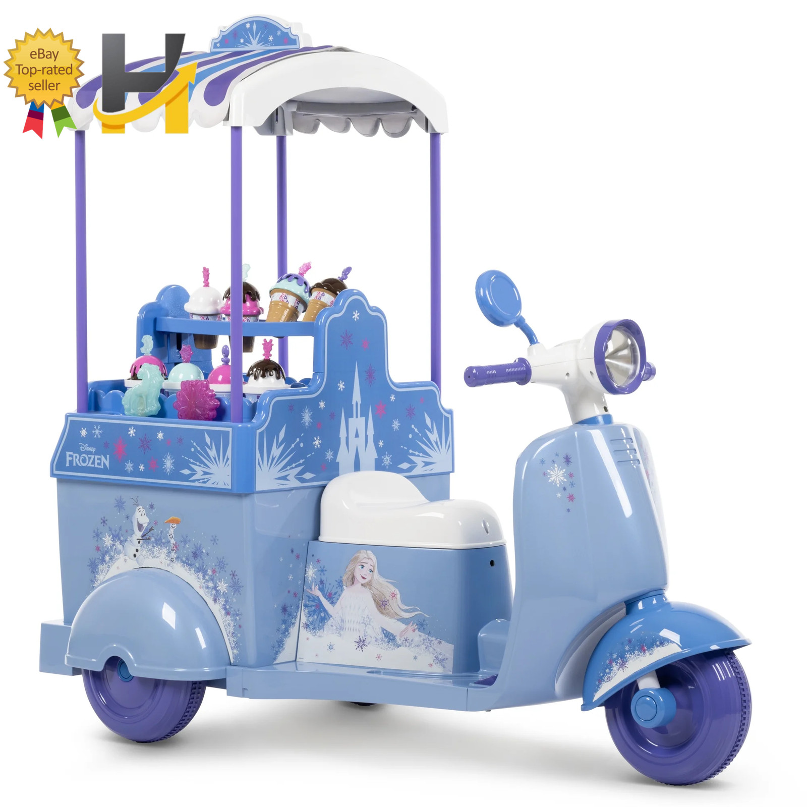6V Disney Frozen Ice Cream Cart Battery Ride-On Toy Ice Cream Toys FREE SHIPPING