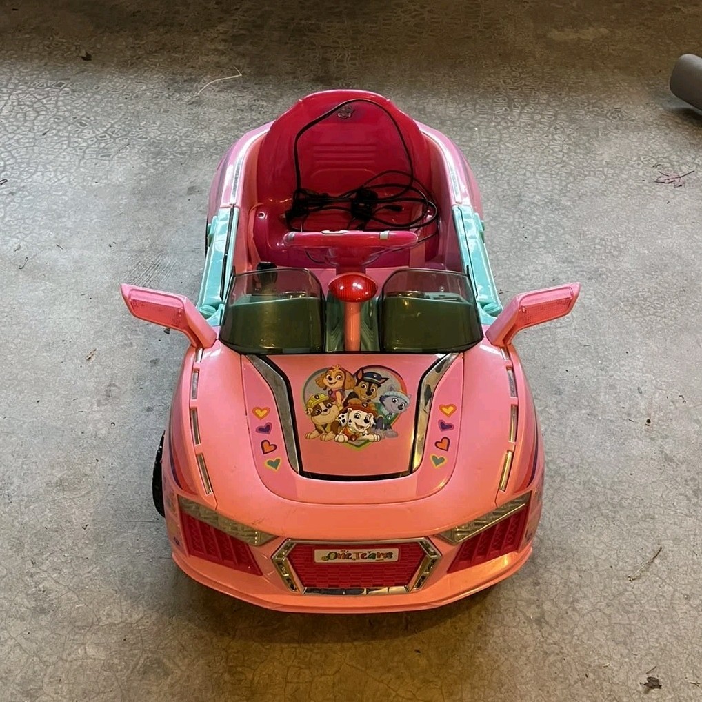 Friends Paw Patrol Battery Operated Pink Ride-On Toy Car for Ages 3-7 Cars Theme