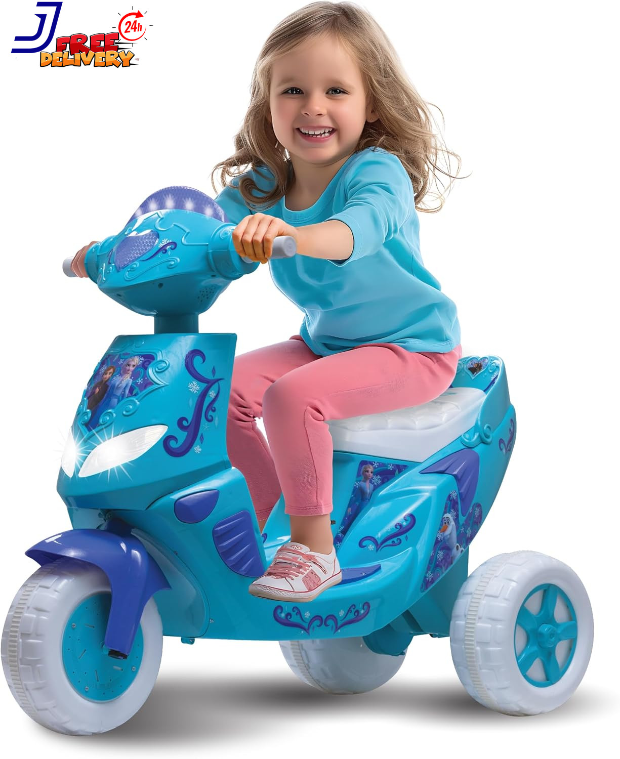 Frozen Kids Scooter Ride on Toy 6 Volt Kids 3-5 Years Max Weight 55 Lbs