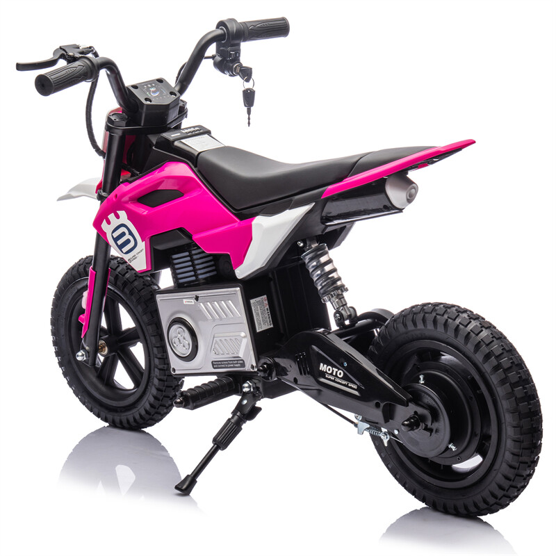 24V Kid Ride On Electric Toy Motocross Motorcycle 200W 3.1-9.32MPH for Aged 5-15