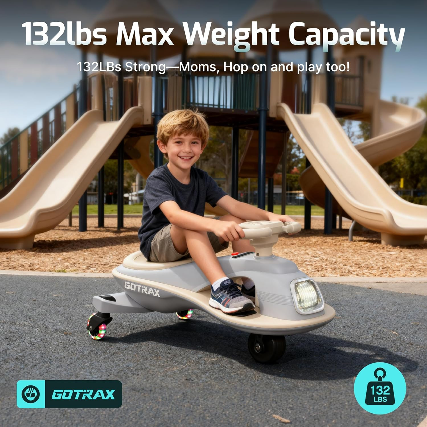Gotrax WG1 Electric Wiggle Car for Kids, 12V Big Battery up to 120Min Playtime,