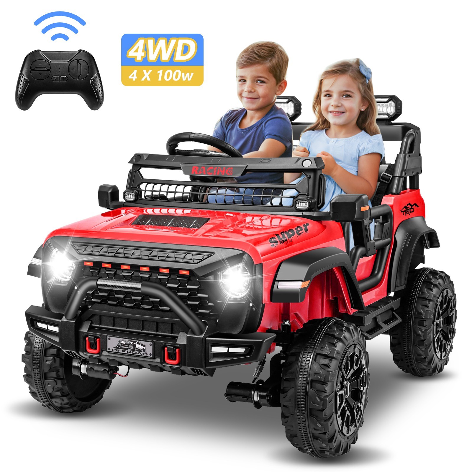 2 Seater Ride on Car 24V Electric Car with Remote Control 4WD Battery Powered US