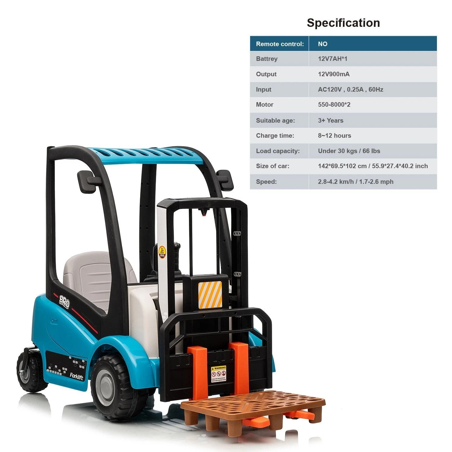 Bro Forklift 12 Volt Kids Ride-On NEW SEALED