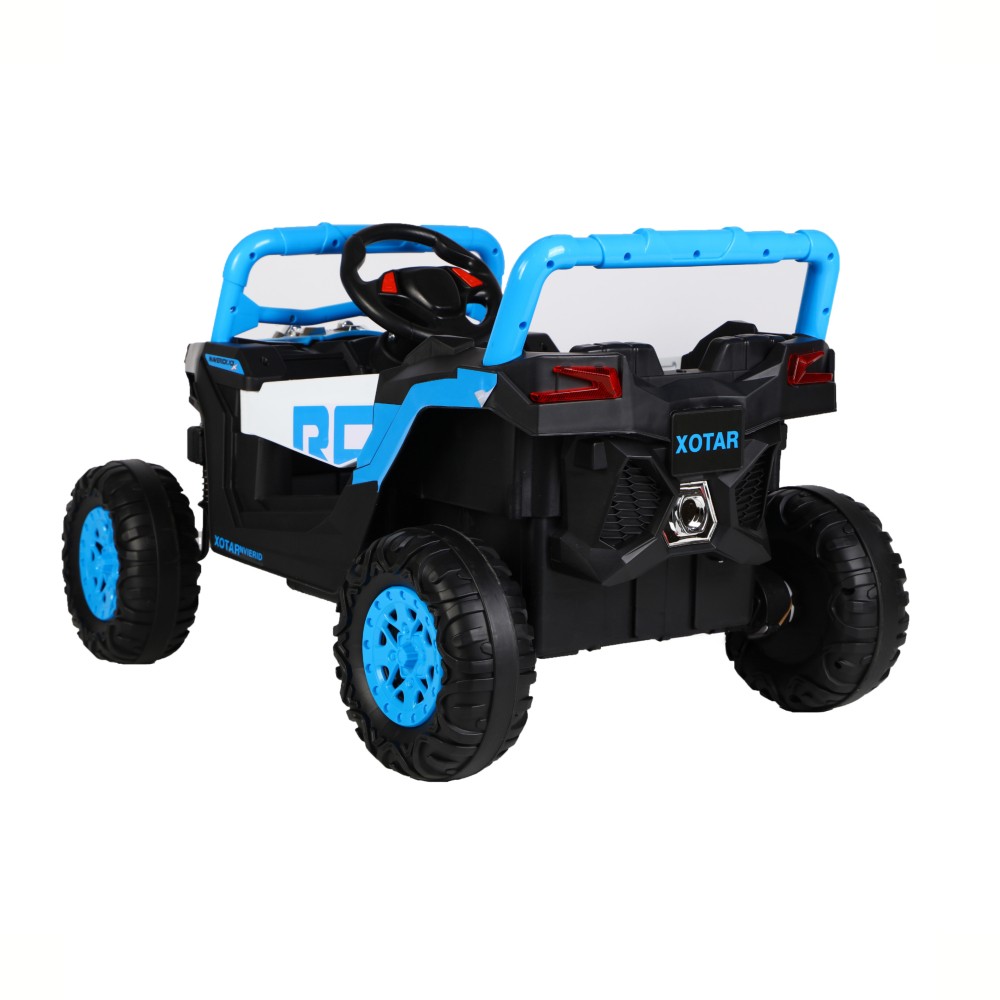 12V Kids Electric Ride On Car Blue 2.4G Remote Control Manual Drive Swing Toy