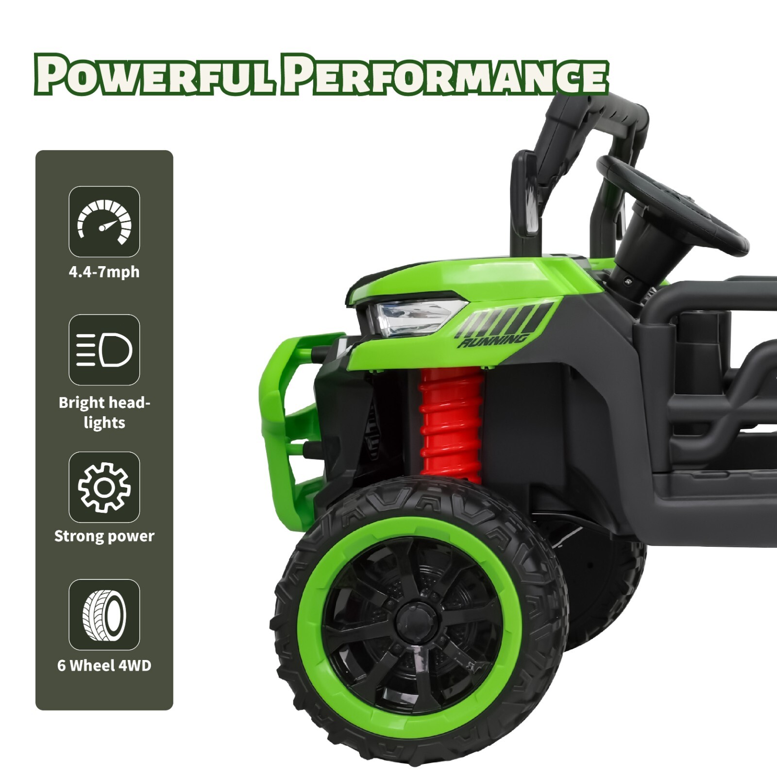 Kids 2 Seater Ride on Car 24V Electric Dump Truck 4WD Off-road UTV w/Remote MP3