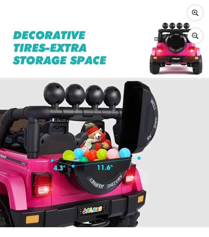 JOYLDIAS Kids Ride on Truck Electric Car w/ Bluetooth Remote Control MP3 Player