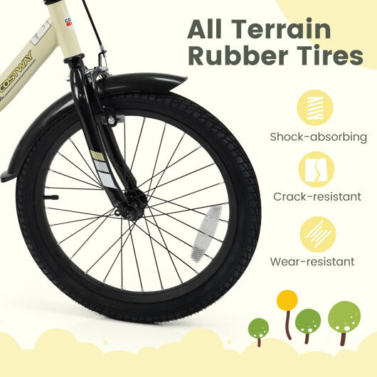 18 Inches Kids Bike Sport Bicycle with Removable Training Wheels – Size: 18 inch
