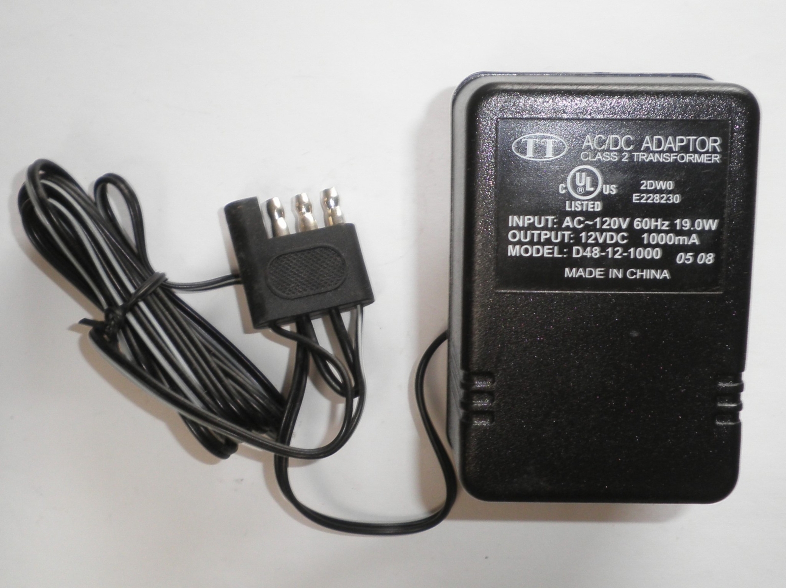 TT CLASS 2 BATTERY CHARGER FOR RIDE ON 12V D48-12-1000 PARTS 759