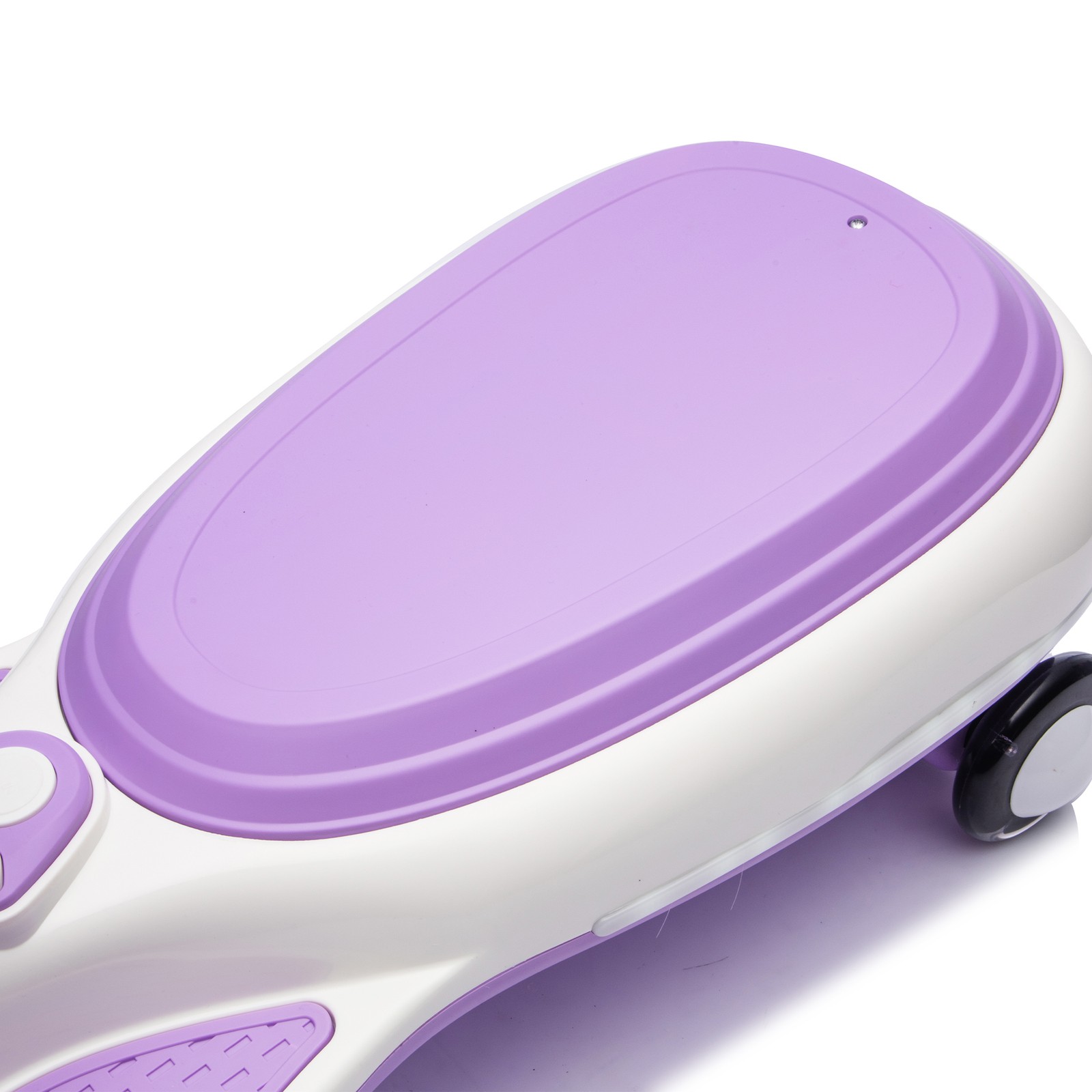 12V Wiggle Car Electric Ride on Toy with LED Lights Flashing Wheels for Kids 3-8