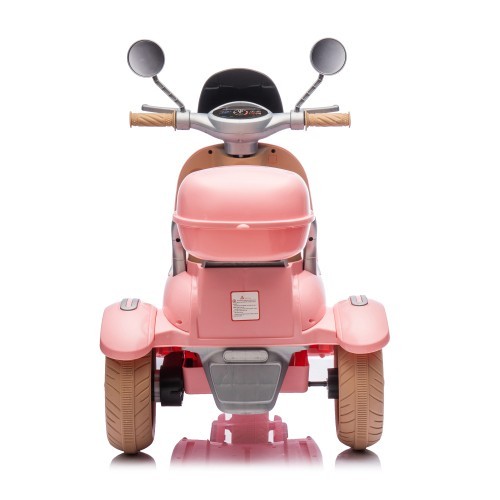 12V Kids Ride On Three-Wheel Two-seater Electric Motorcycle w/Bluetooth For Kids