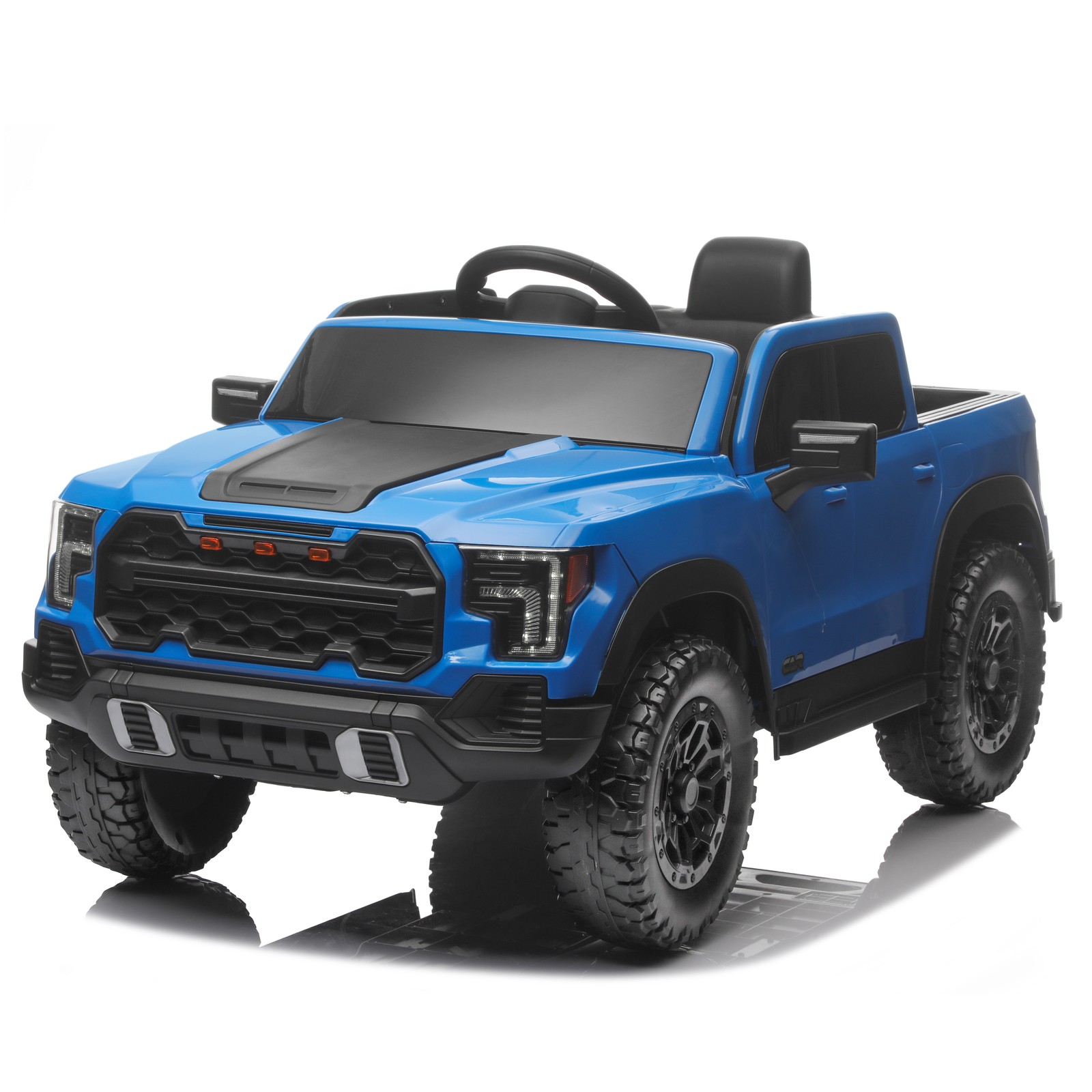 12V Kids Ride-On Car Remote Control, 4-Wheel Shock Absorption 3-6 Years Blue