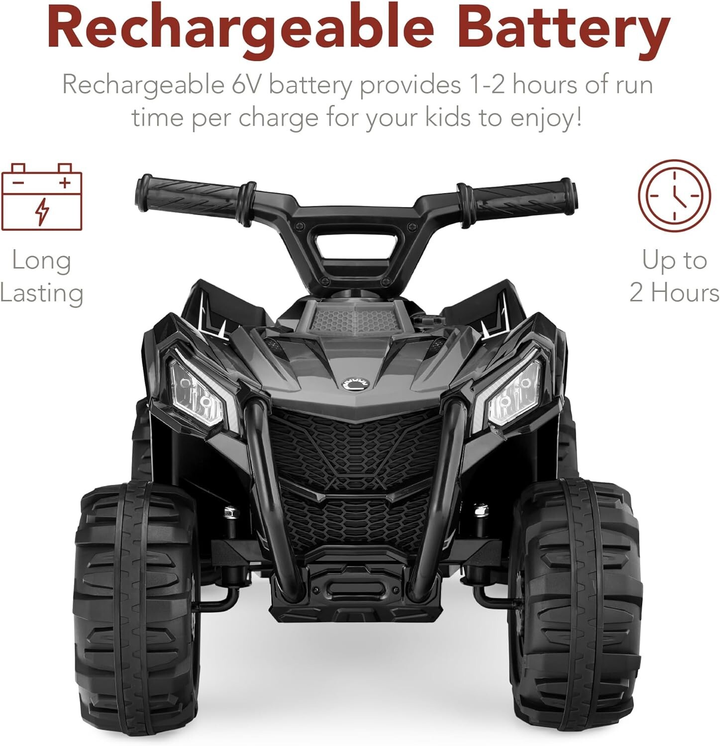 6V Kids ATV 4 Wheeler Quad Car Off-road Ride on Toy 1.8 MPH Max-speed