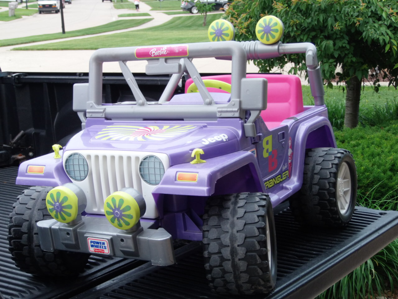 ORANGE HOT WHEELS FOG LAMP COVERS BARBIE and BOY POWER WHEELS JEEP WRANGLERS