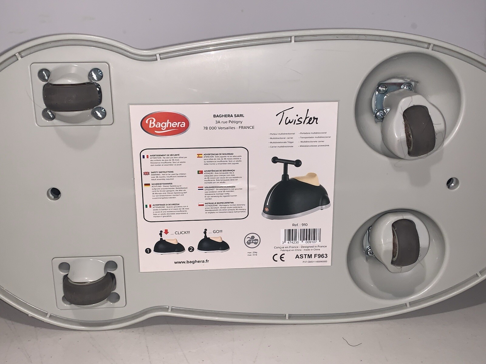 Baghera Twister Black Ride On Car Indoor Outdoor For Children