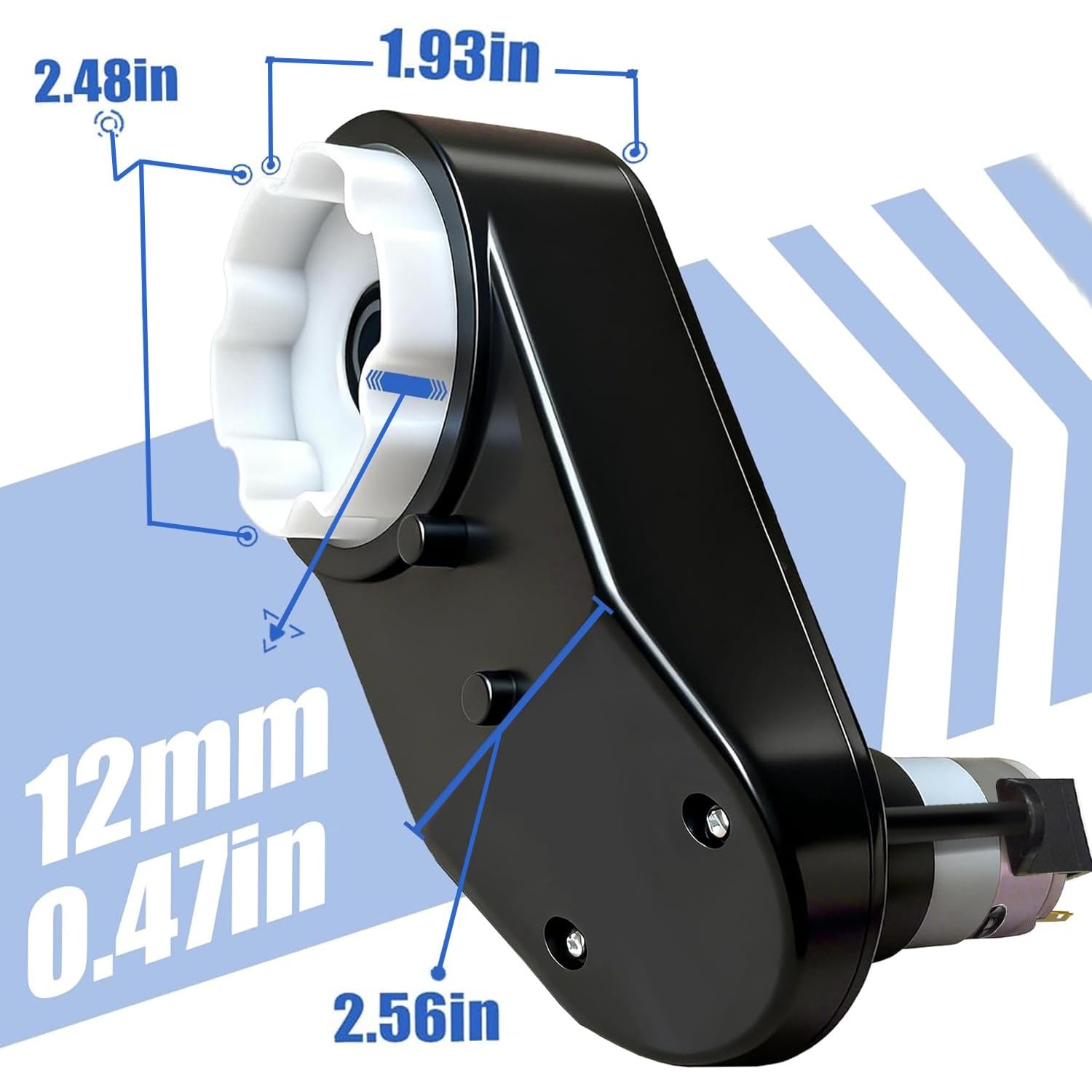 ZChiMiao 2Pack RS390 6V 18000RPM Miniature DC Motor Gearbox RS390, 6v Black