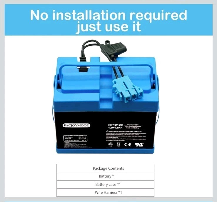 12 Volt Battery For Peg Perego John Deere Gator Polaris Gaucho Rock-In-Chase